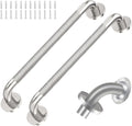 2 Pack 18 in Shower Grab Bar with Knurled Anti-Slip Grip - Strong