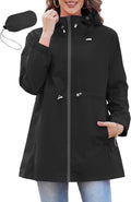 Zando Packable Rain Jacket for Women - Lightweight Hooded Travel Coat