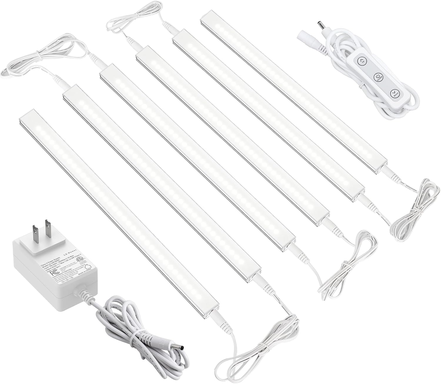 Dimmable Under Cabinet Lighting for Kitchen - 6 Pcs 12 in Bars
