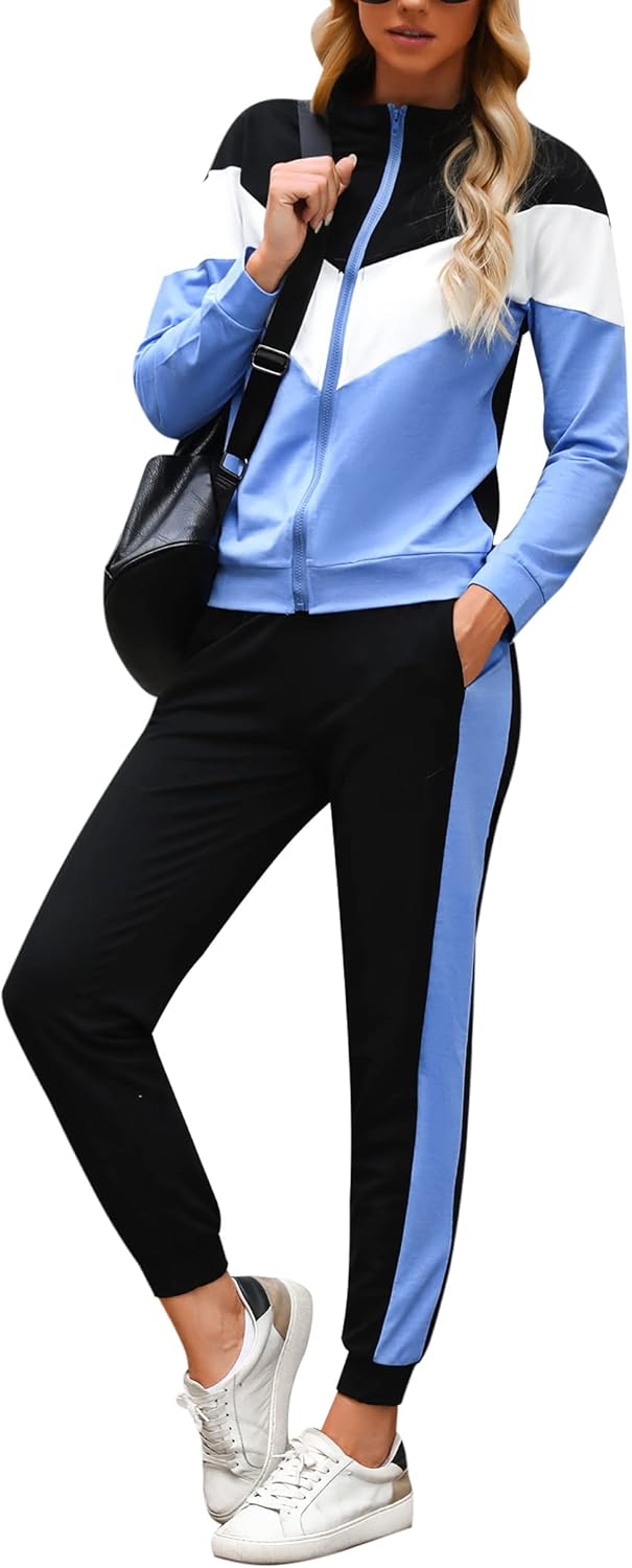 Marvmys Women's Tracksuit Set: Cozy Zip Up Jogger Outfit