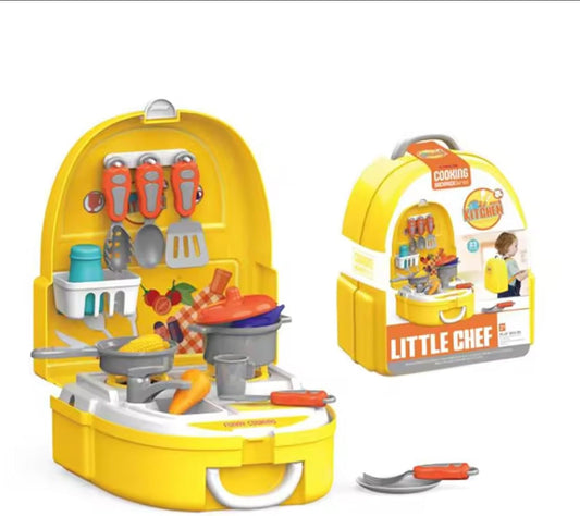 Little Chef Backpack Kitchen Set - Fun Pretend Cooking