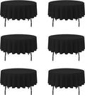70 in Round Tablecloths 6 Pack - Reusable Sewn Polyester Linens
