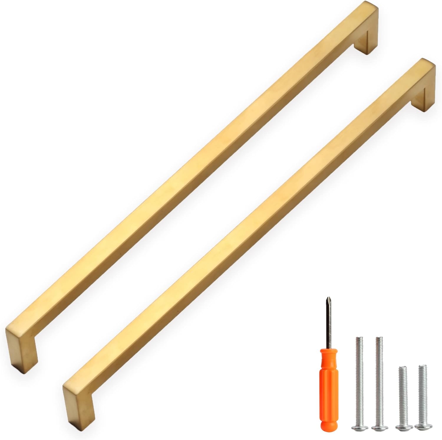 Gold Cabinet Handles Square Drawer Pulls for Kitchen Cabinets