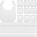 White Baby Bibs 100 Pack Reusable Cotton Polyester - Big Supply