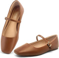 Womens Mary Jane Ballet Flats with Adjustable Strap - Chic Comfort
