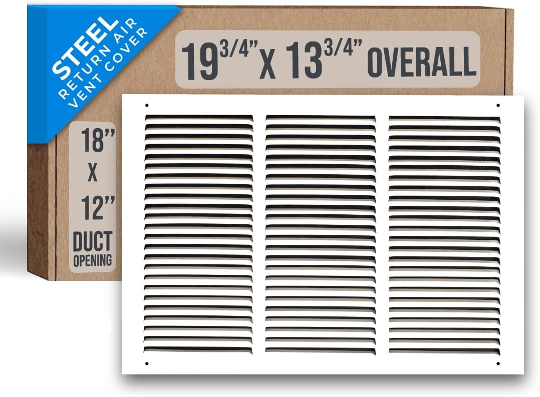Fits 18x12 Duct Opening Steel Return Air Grille for HVAC