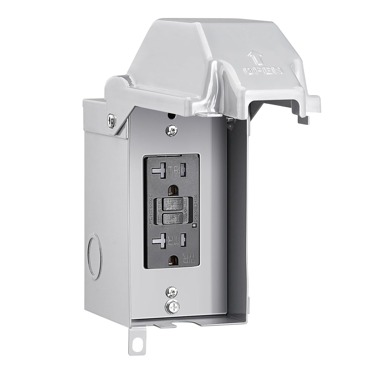 SURAIELEC Outdoor Outlet Box with 20 AMP Waterproof GFCI