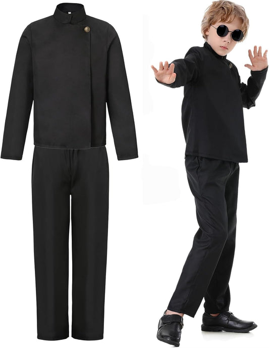 Kids Halloween Costume High School Uniform Outfit with Glasses