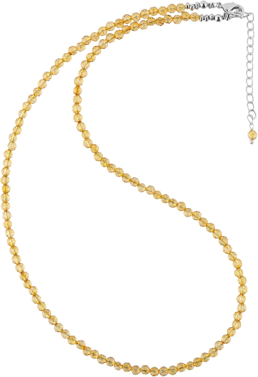 Natural Gemstone Handmade Beaded Necklace with Citrine Beads