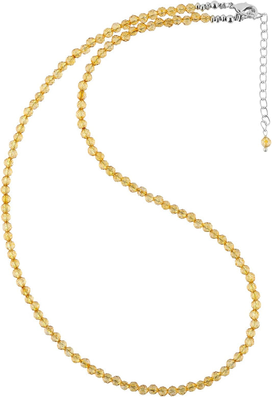 Natural Gemstone Handmade Beaded Necklace with Citrine Beads