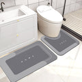 2PCS Absorbent Bath Mat Magic Rug Sets - Quick Drying Non-Slip Mats