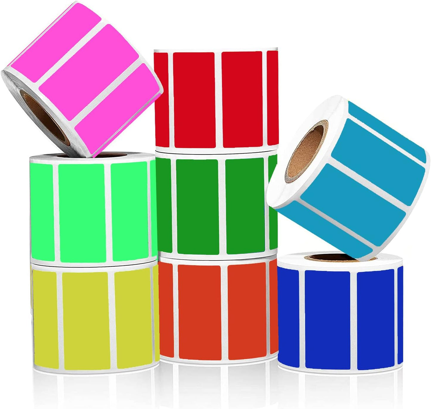 Royal Green Rectangular Color Coding Stickers for Organizing