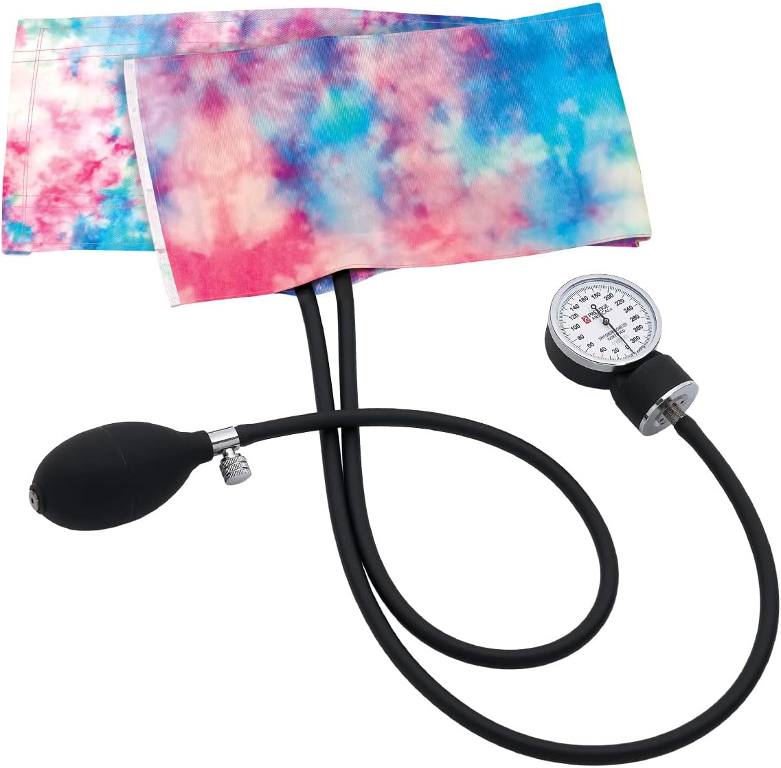 Premium Adult Aneroid Sphygmomanometer in Tie Dye Cotton Candy Sky