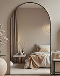 Arched 71in x 30in Full Length Mirror - Extra Large Floor/Wall Mirror