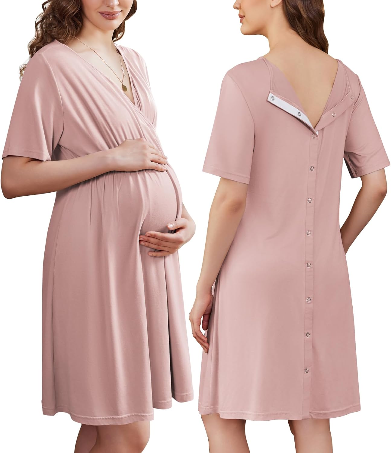 Ekouaer Labor and Delivery Gown for Comfortable Maternity Use