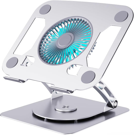 SHUWEI Laptop Cooling Stand with Adjustable Height & 360 Rotation