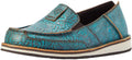 Ariat Womens Cruiser Embossed Moccasins Flats Casual - Blue