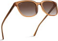 WearMe Pro Polarized Classic Retro Flat Square Sunglasses - Clean Look