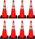 36 in Orange PVC Traffic Safety Cones (8 Pack) - High Visibility