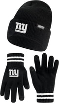 NFL Super Soft Marled Winter Beanie and Gloves Set for Cozy Style
