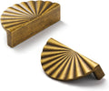10 Pack Antique Brass Cabinet Pulls Cup Flat Vintage Drawer Pulls