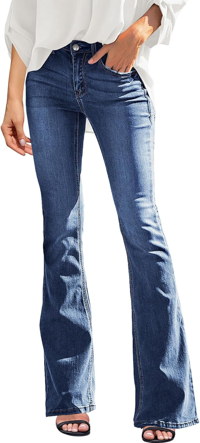 High Waisted Bell Bottom Bootcut Jeans for Women - Stylish Fit