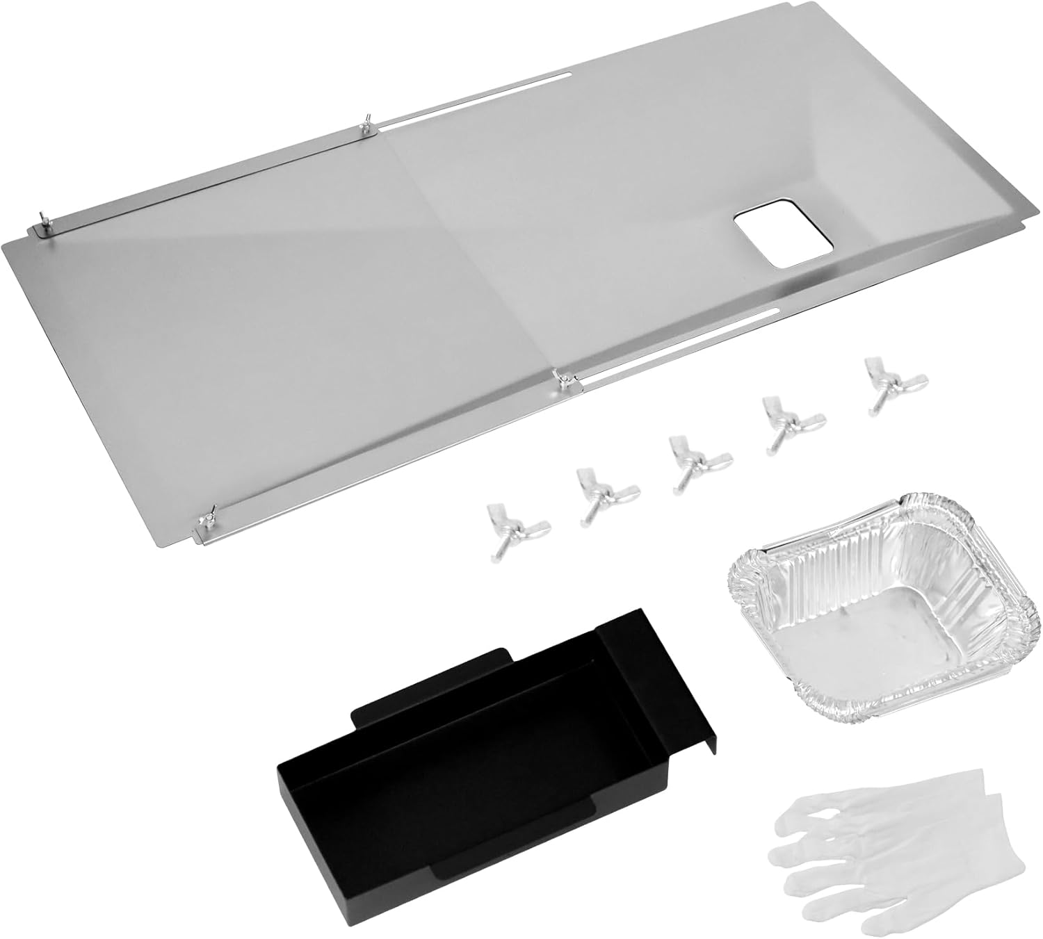 Universal Grease Tray with Catch Pan for Multiple Grill Models