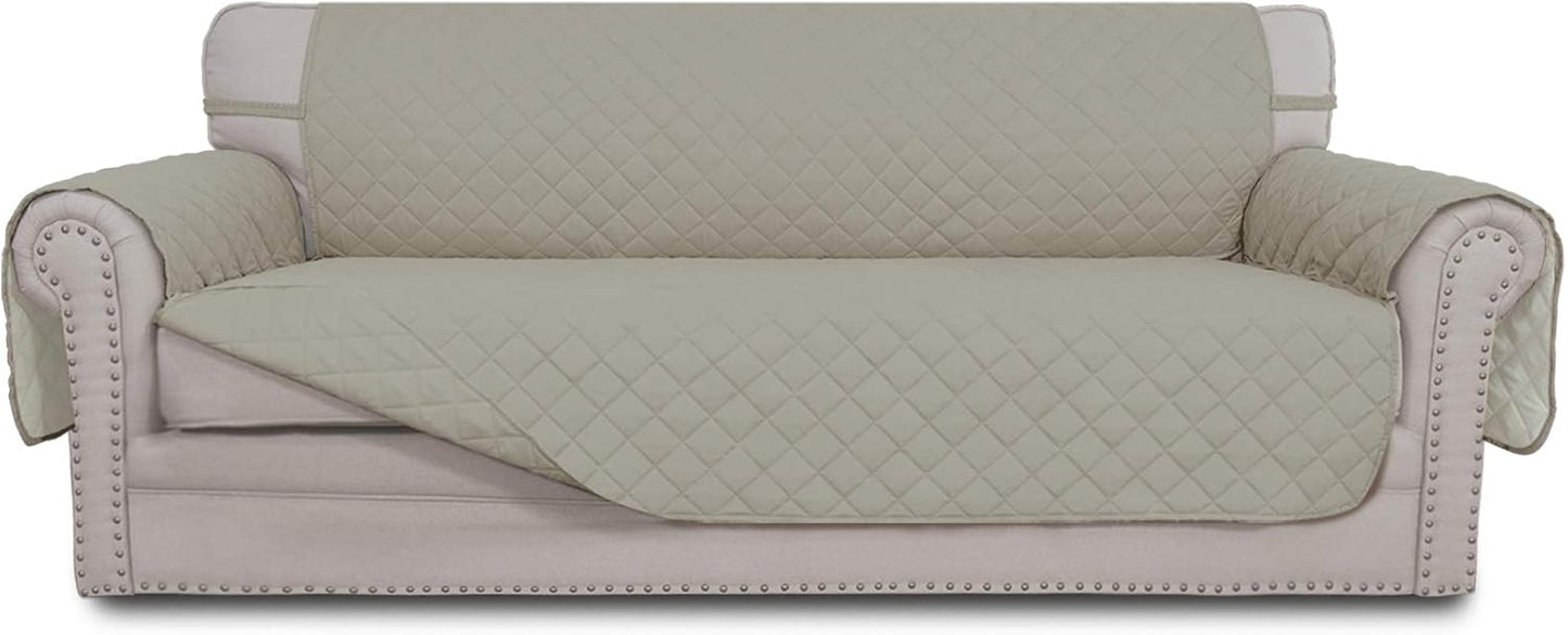 Easy-Going Reversible Couch Cover for 3 Cushion Sofa Protection
