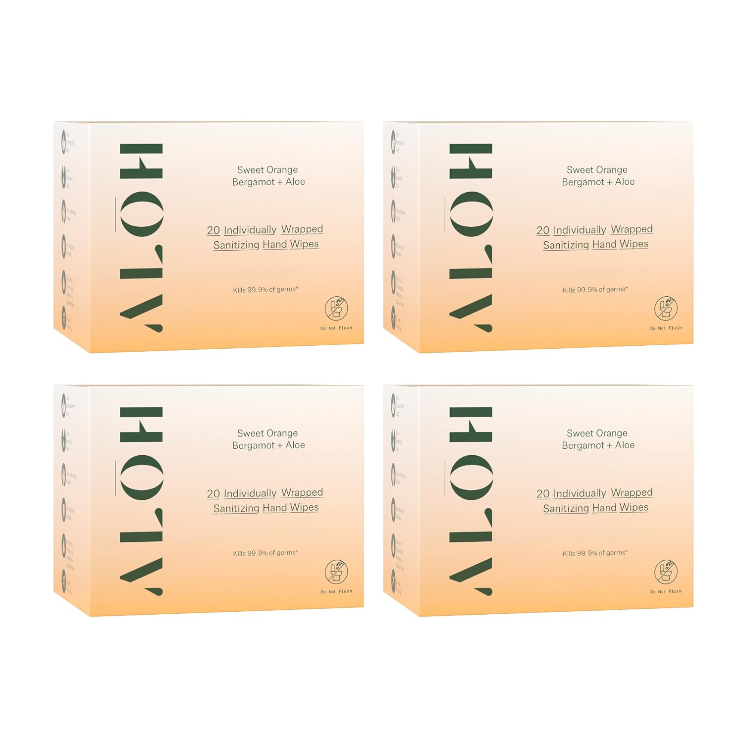 ALOH Skin Softening Sanitizing Hand Wipes with Sweet Orange