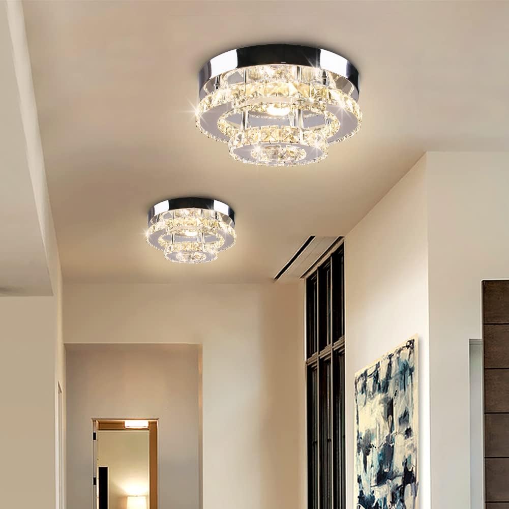 Mini Chandelier LED Crystal Ceiling Light for Modern Spaces