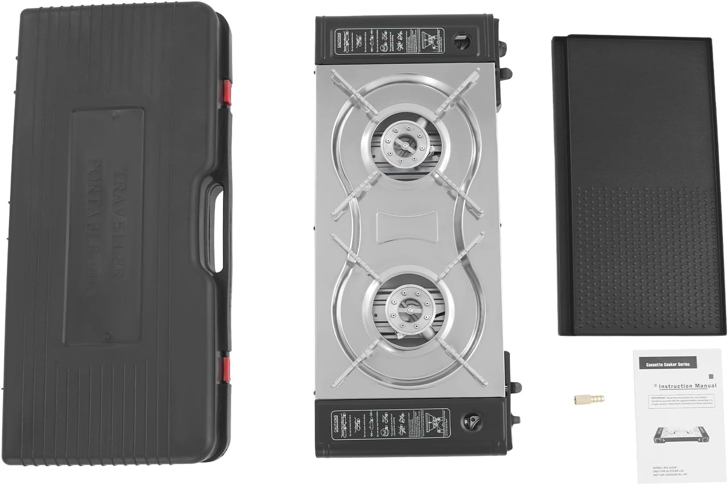 Portable Dual Burner Camping Stove Set
