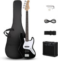 Electric Bass Guitar with 20W Amp - Complete 4-String Starter Kit