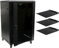 NavePoint 18U Wall Mount Server Data Cabinet 24 in Depth - Compact
