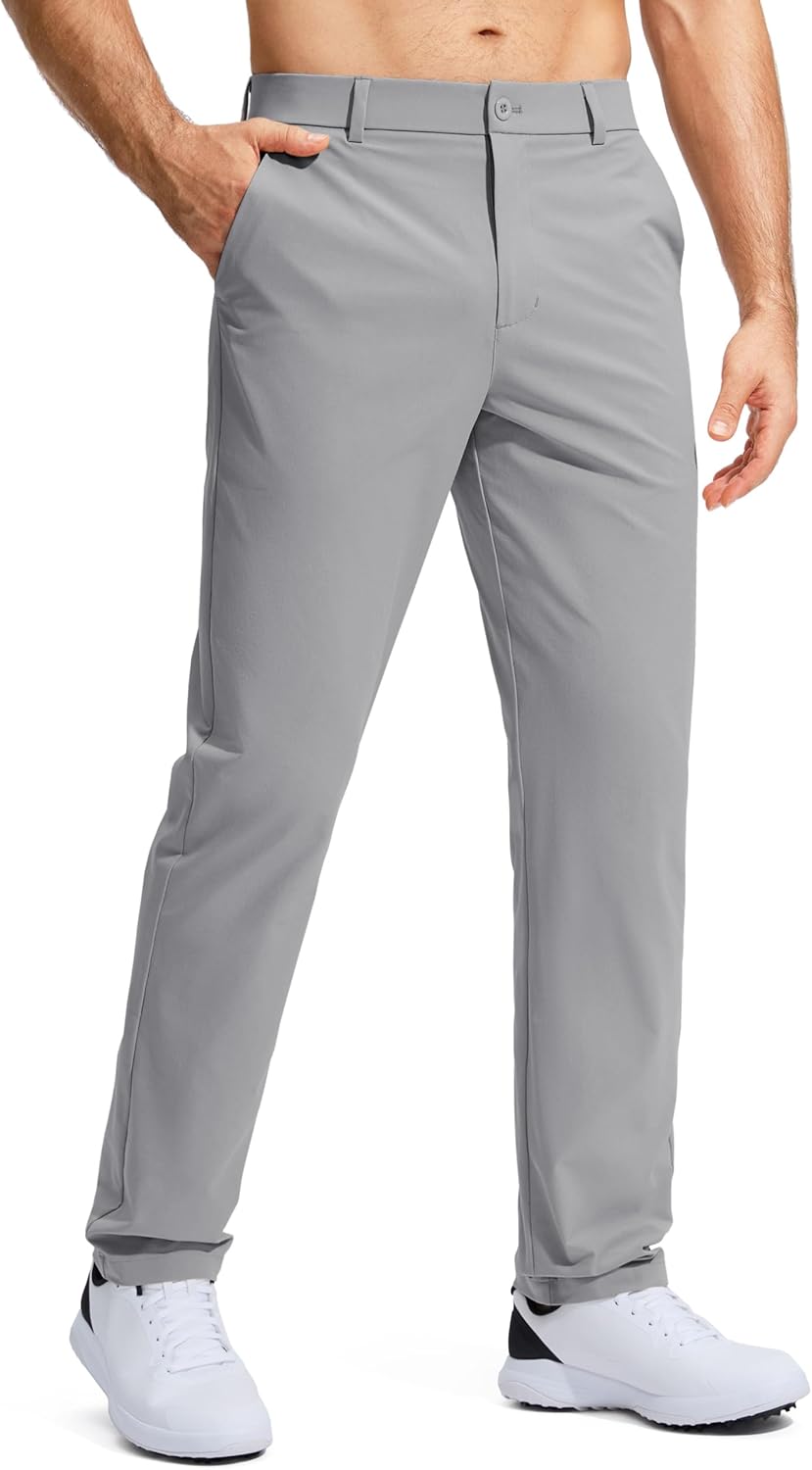 Pudolla Men's Golf Pants Lightweight Quick Dry Casual Slacks