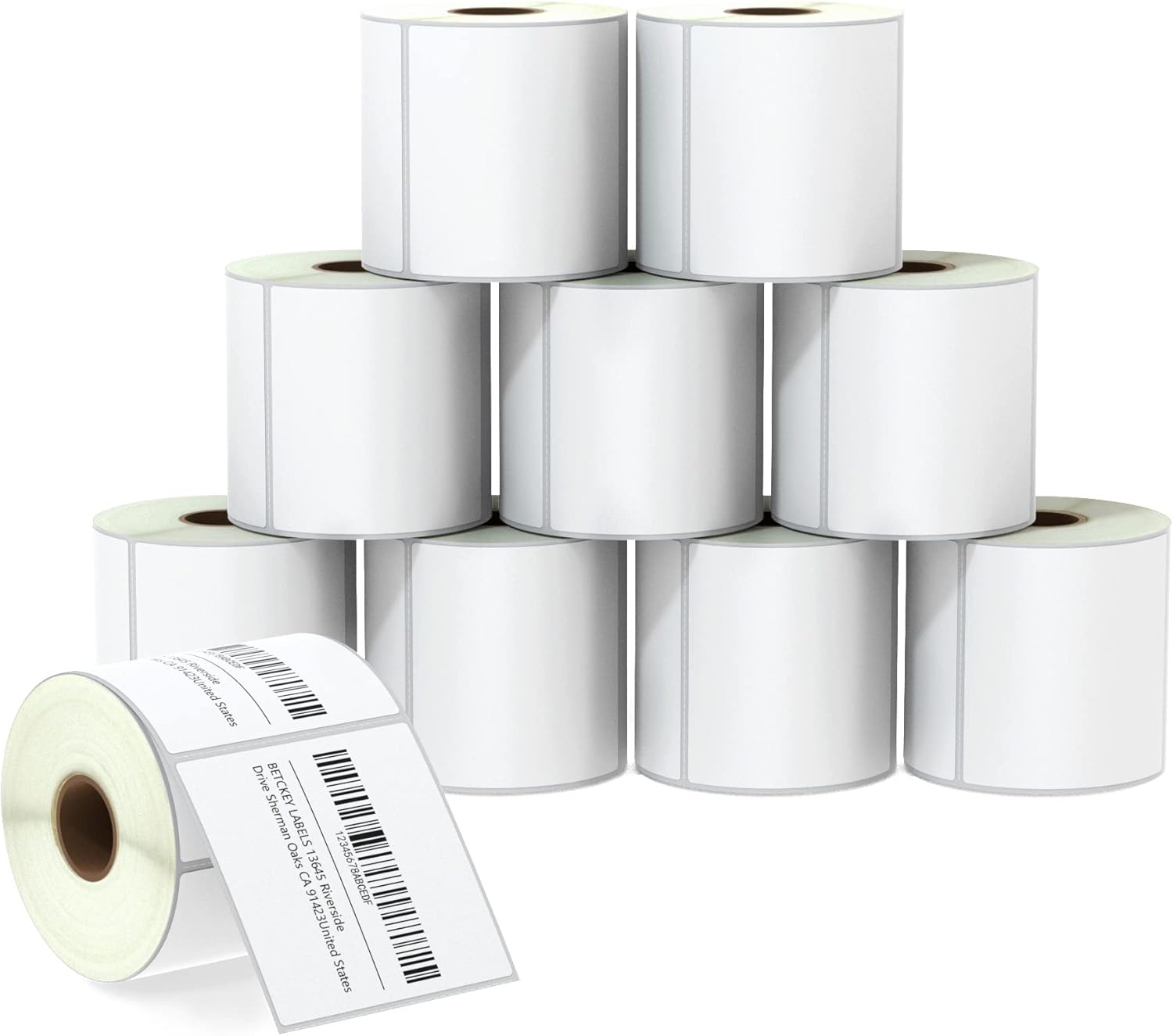 Premium Large Square Labels for Zebra & Rollo Printers: 3 x 3 Multipurpose Perforated Adhesive - 10 Rolls, 5000 Labels