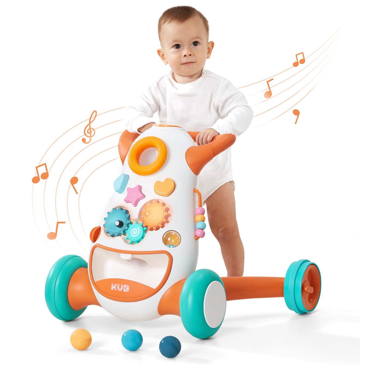 KUB Montessori Baby Walker - Interactive Push Toy for Toddlers