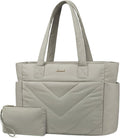 LOVEVOOK Tote Bag for Women - Quilted Puffer Work and Travel Tote