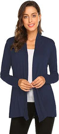 Lightweight Long Sleeve Cardigan for Women - Soft Drape Style