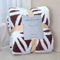 Rose Brown Sherpa Fleece Blanket 60in x 80in - Dual Sided Soft Throw