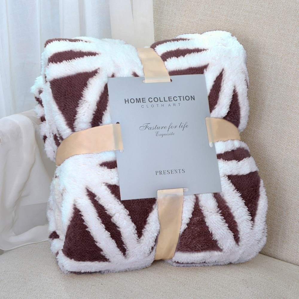 LOMAO Sherpa Fleece Blanket - Soft Dual Sided Throw Blanket