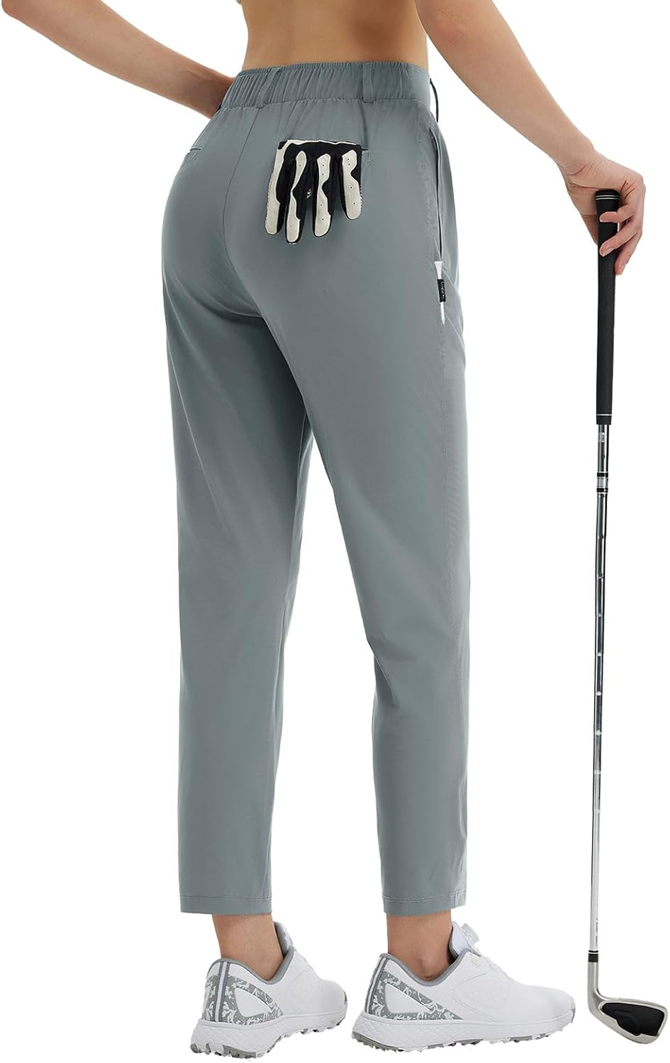 baleaf Women's Golf Pants with Belt Loops and Zipper Pockets
