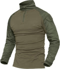 MAGCOMSEN Men's Tactical 1/4 Zip Long Sleeve Shirt - Durable