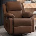 Small Space Recliner Chair 360 Swivel Rocker for Adults - Compact