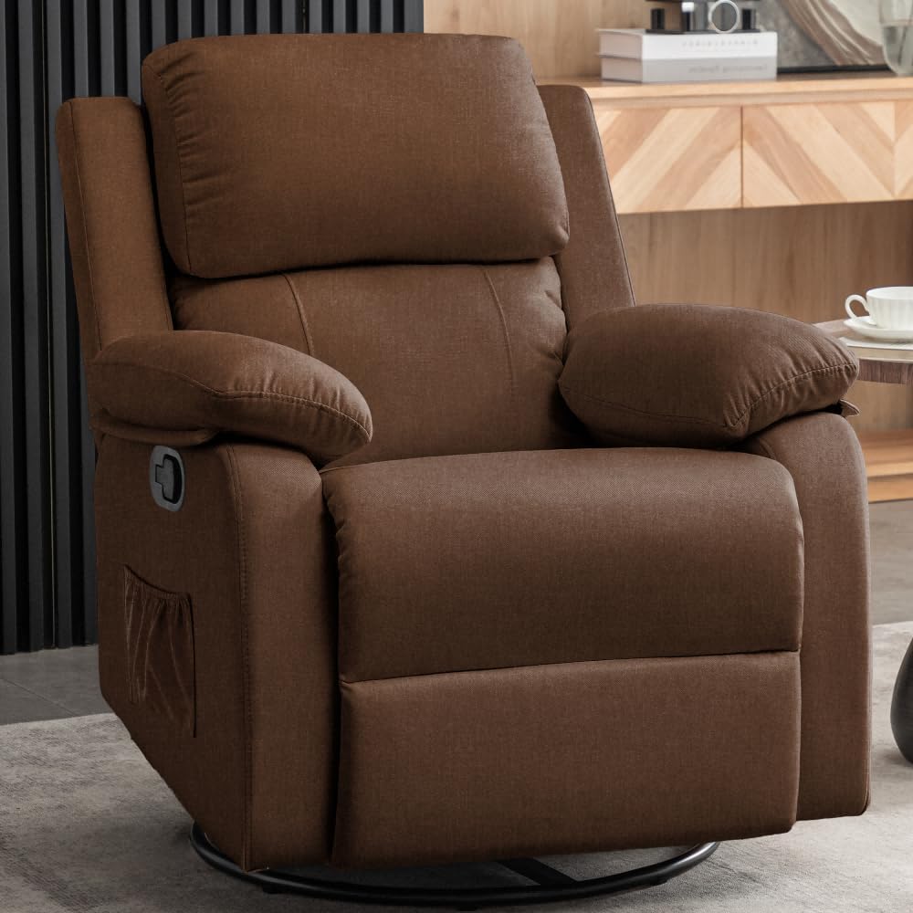 Recliner Chair with 360 Swivel and Rocking Functionality