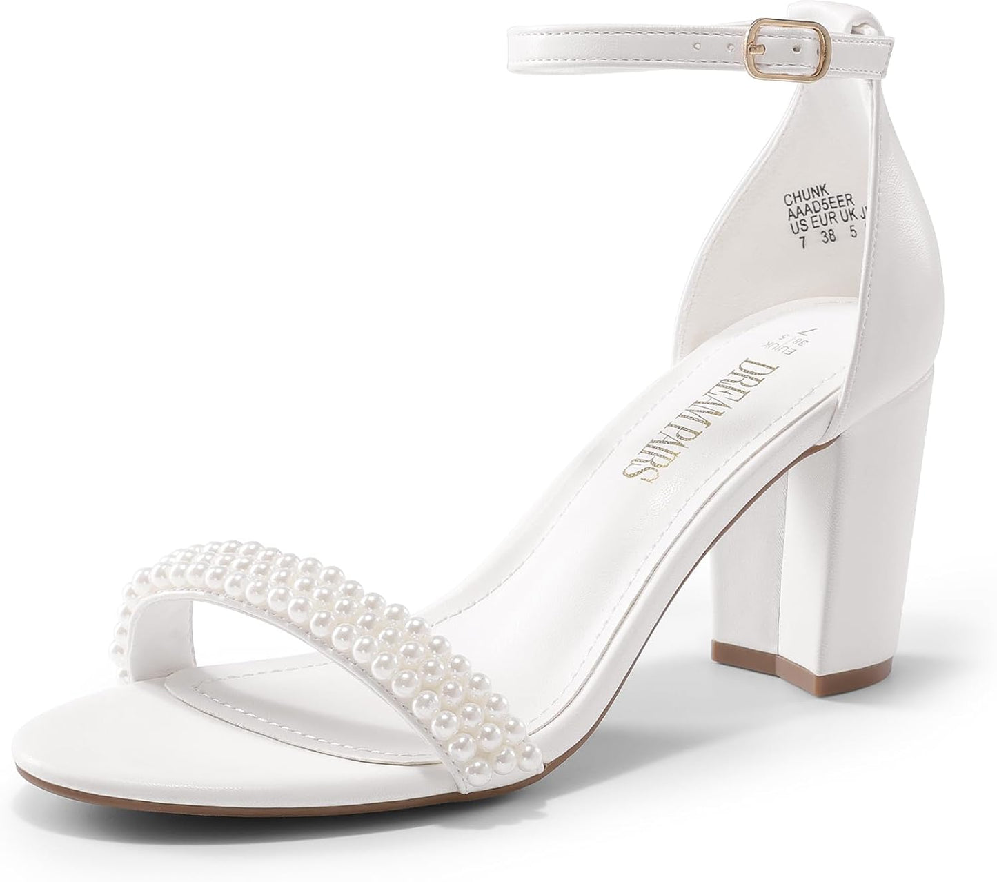 DREAM PAIRS Women's Chunk Low Heel Pump Sandals for Elegance