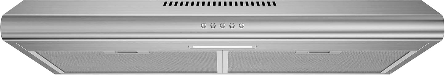 FIREGAS Under Cabinet Range Hood 30 Inch for Kitchen Ventilation