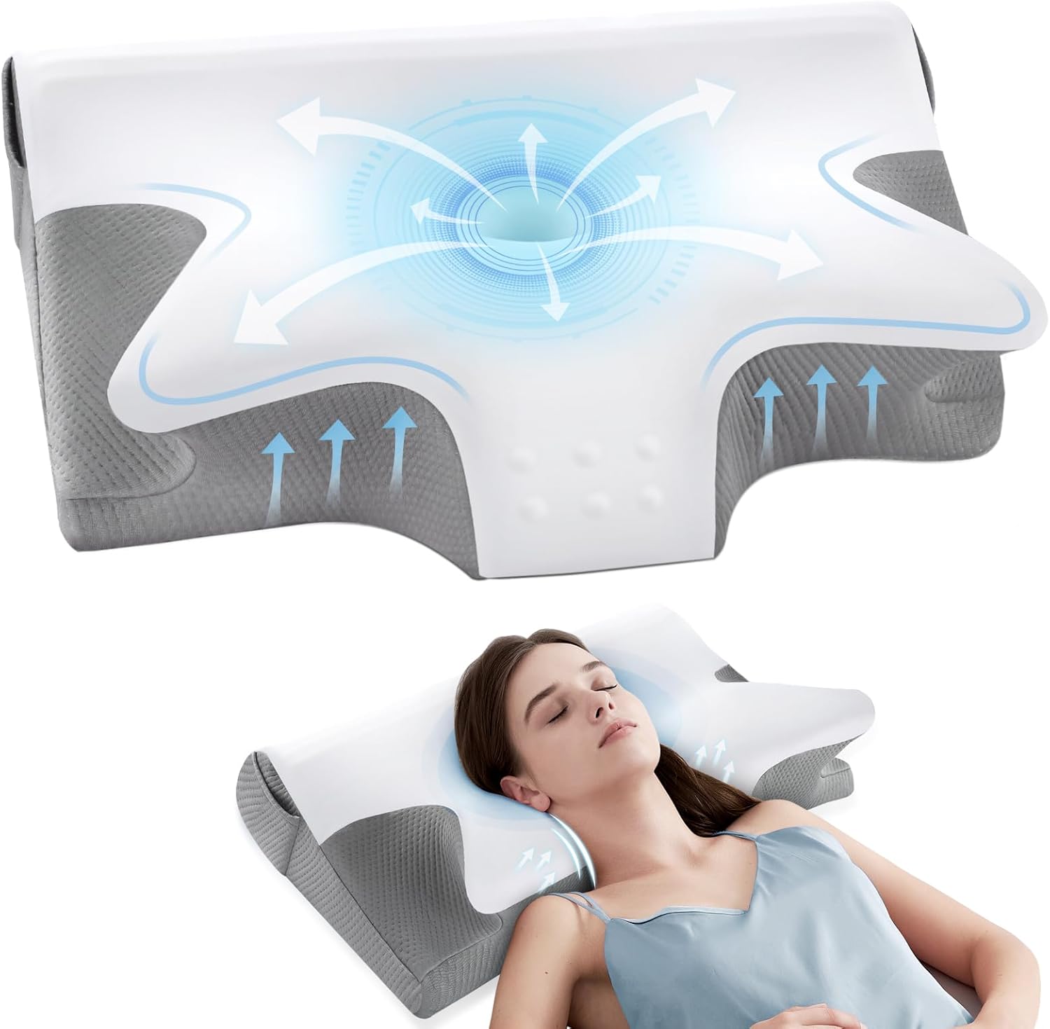 Effective Pain Relief Cervical Neck Pillow for Sleeping Comfort