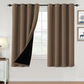 100% Blackout Curtains 63 in Length Macchiato - Thermal Insulated