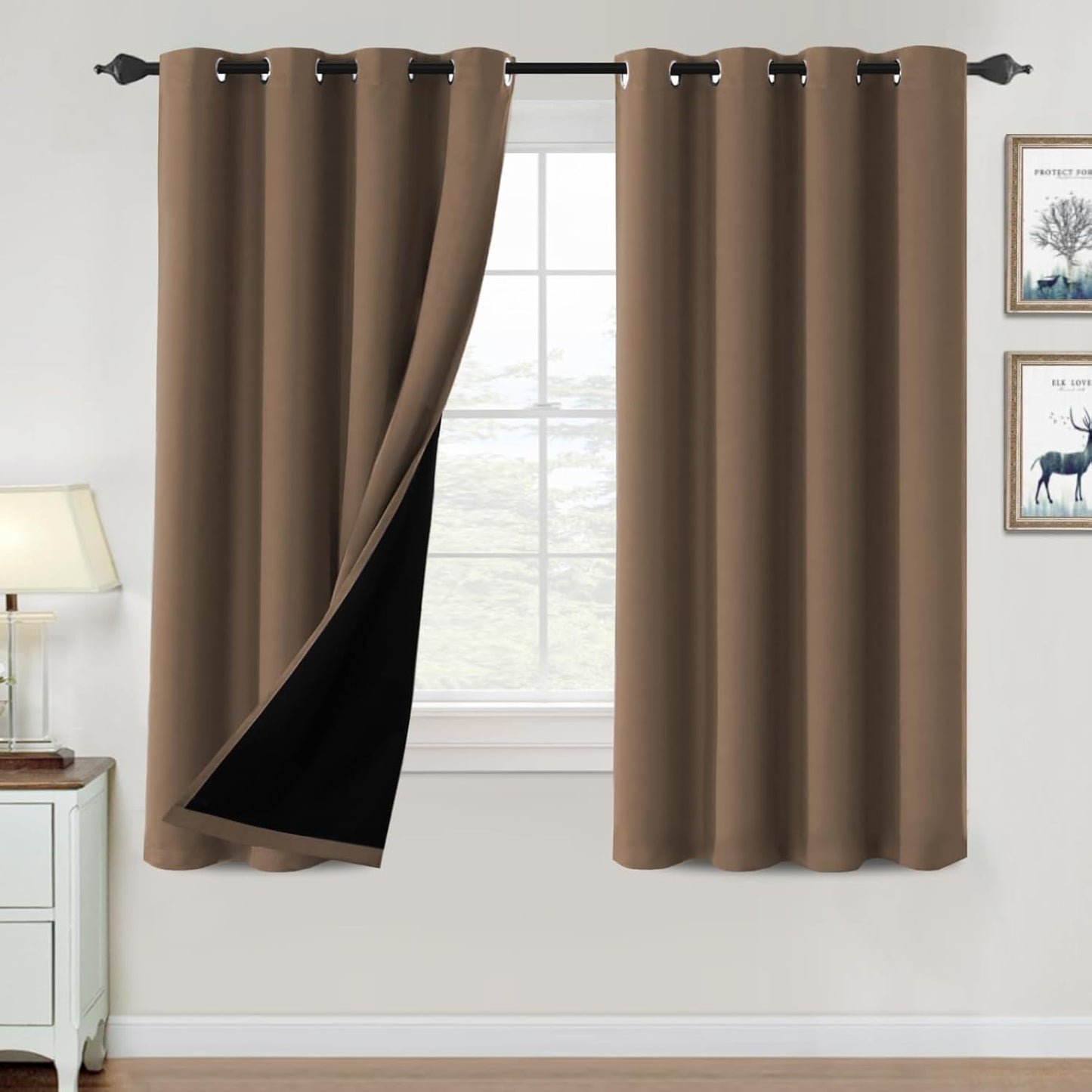 H.VERSAILTEX 100% Blackout Curtains for Bedroom and Living Room