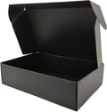 Black Shipping Boxes for Small Business Pack of 20 - Sleek 12x8x3 in